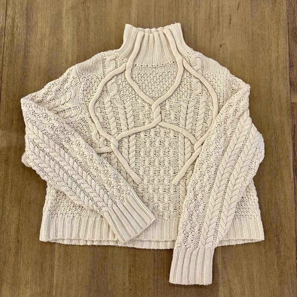 Cozy Cream Cable Knit Sweater